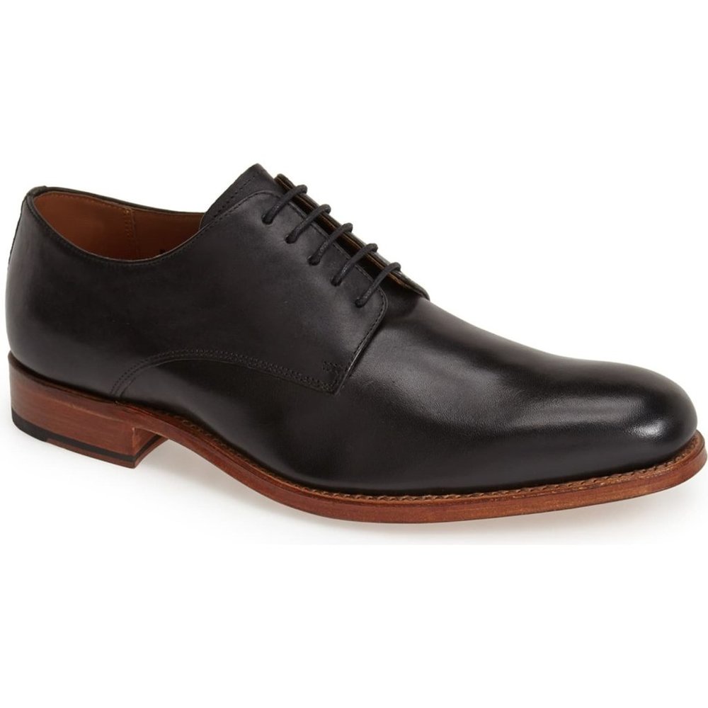Grenson 'Toby' Leather Plain Toe Derby Shoe